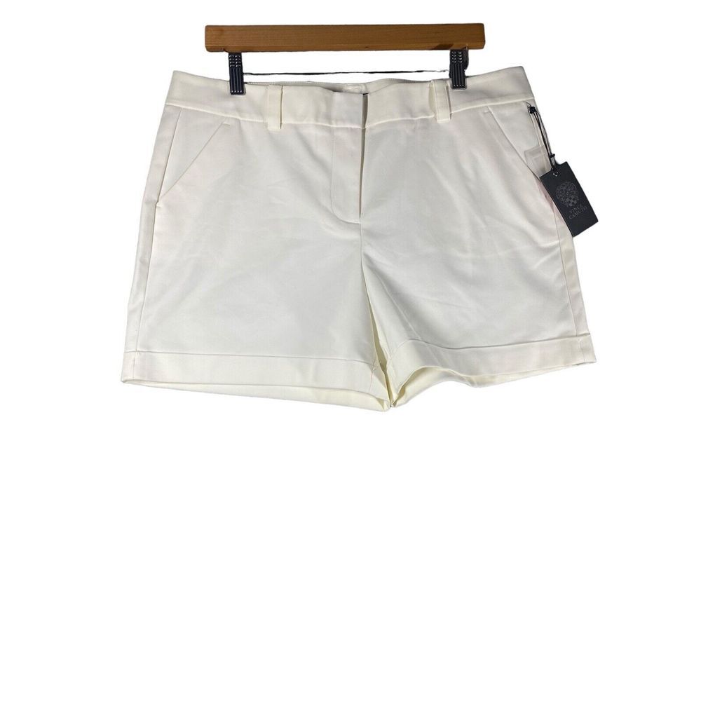 Vince Camuto Womens Flat‎ Front Shorts in Ivory Casual Pants Size 12